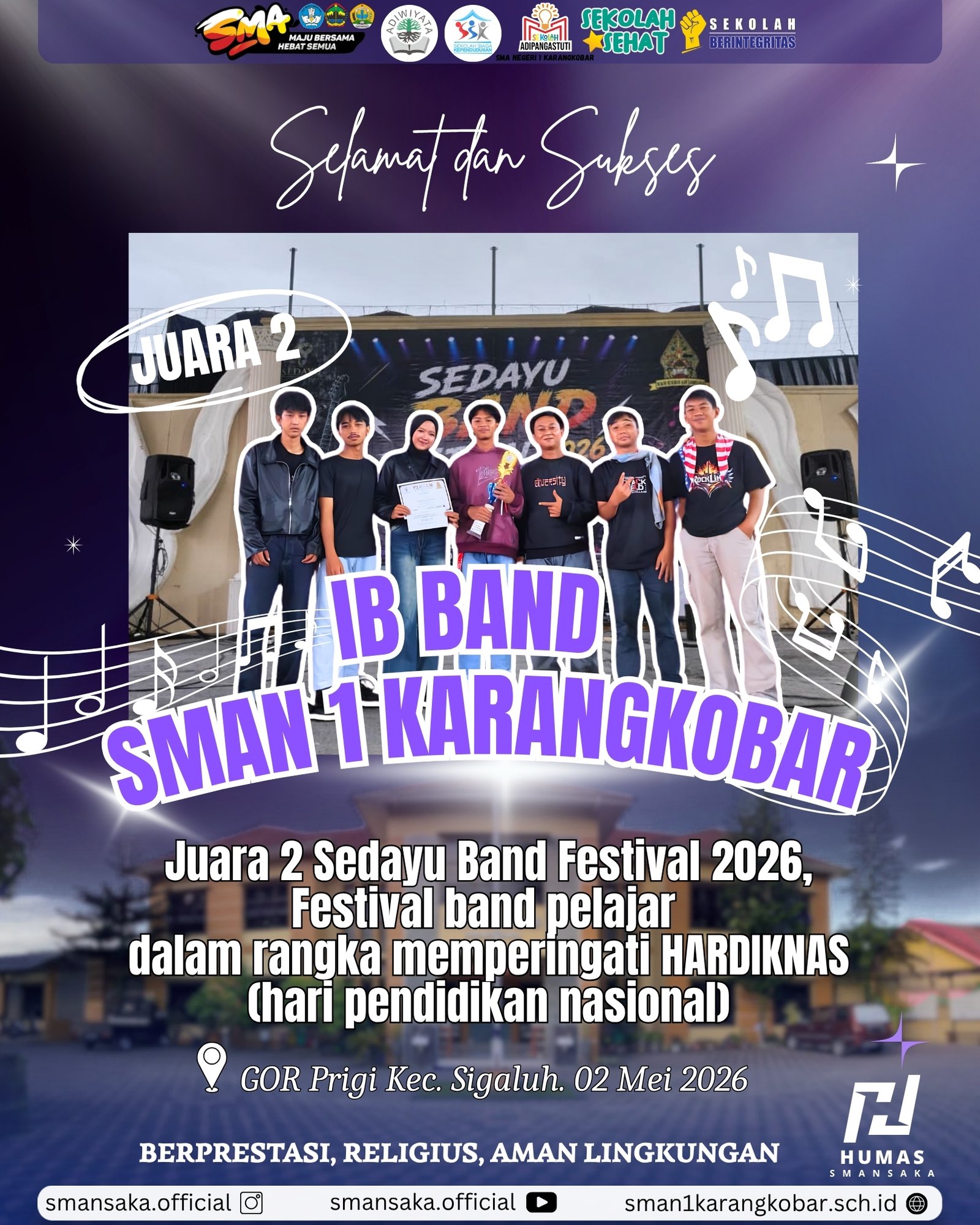 Prestasi Festival Band Hardiknas